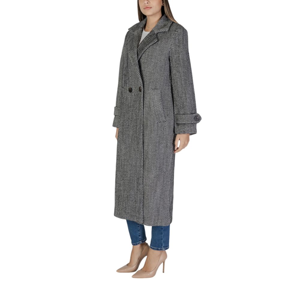Vila Clothes Schwarzer Polyester-Mantel