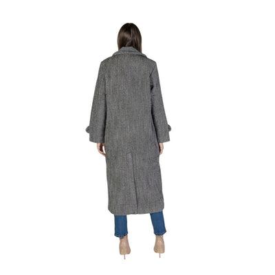 Vila Clothes Schwarzer Polyester-Mantel