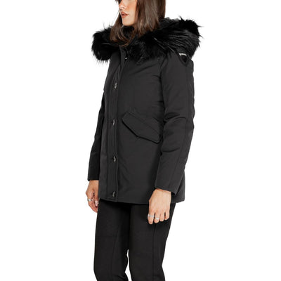 Blauer Schwarzer Polyester-Parka