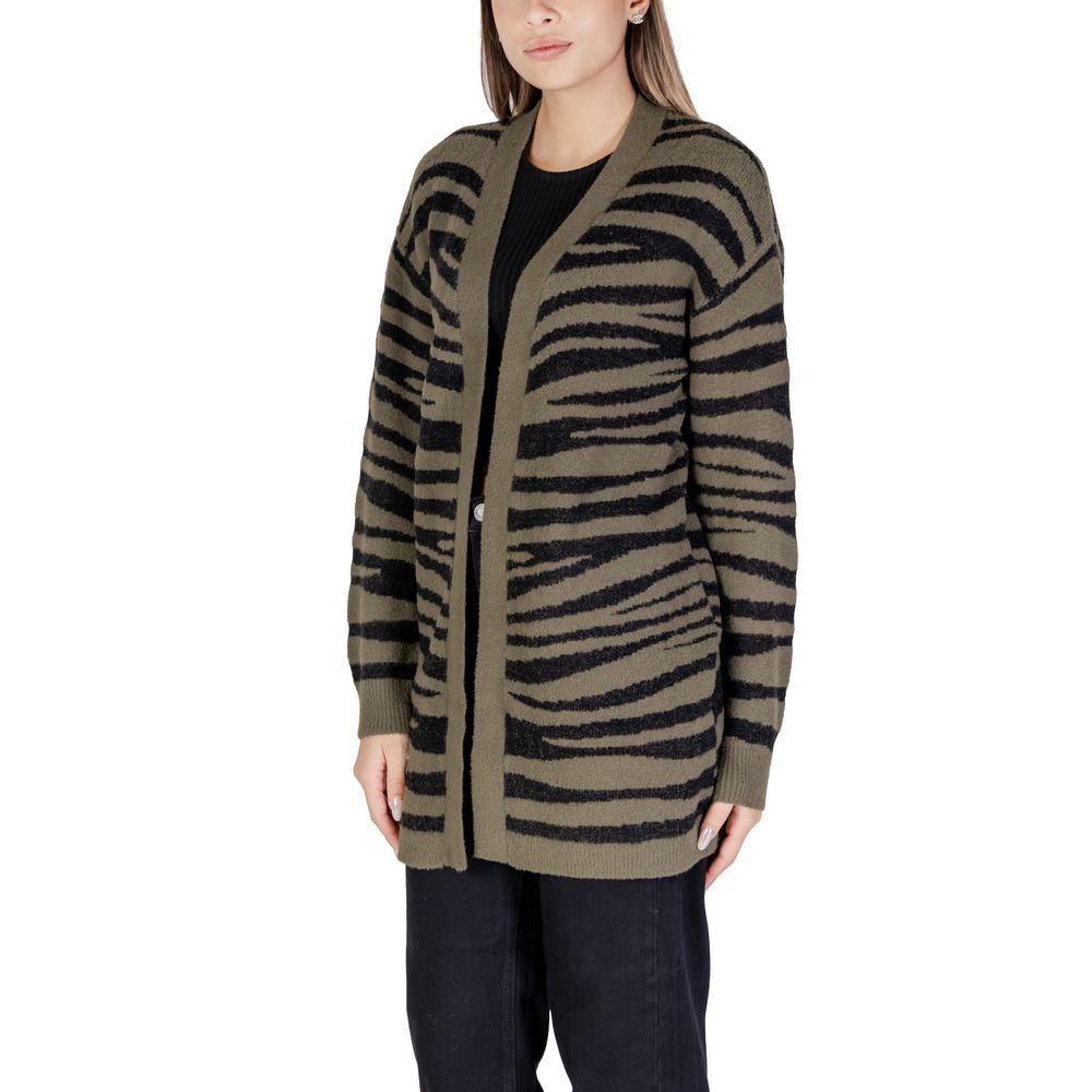 Jacqueline De Yong Grüne Nylon-Strickjacke