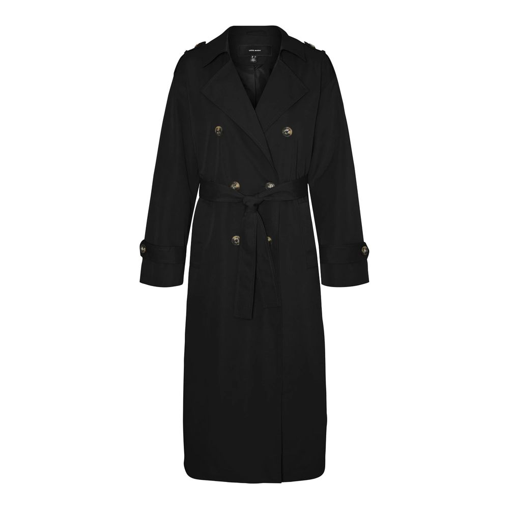 Vero Moda Schwarzer Polyester-Trenchcoat
