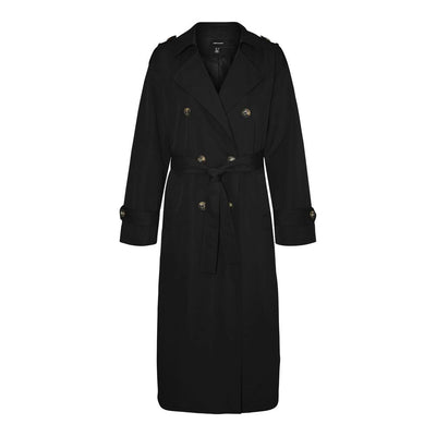 Vero Moda Schwarzer Polyester-Trenchcoat