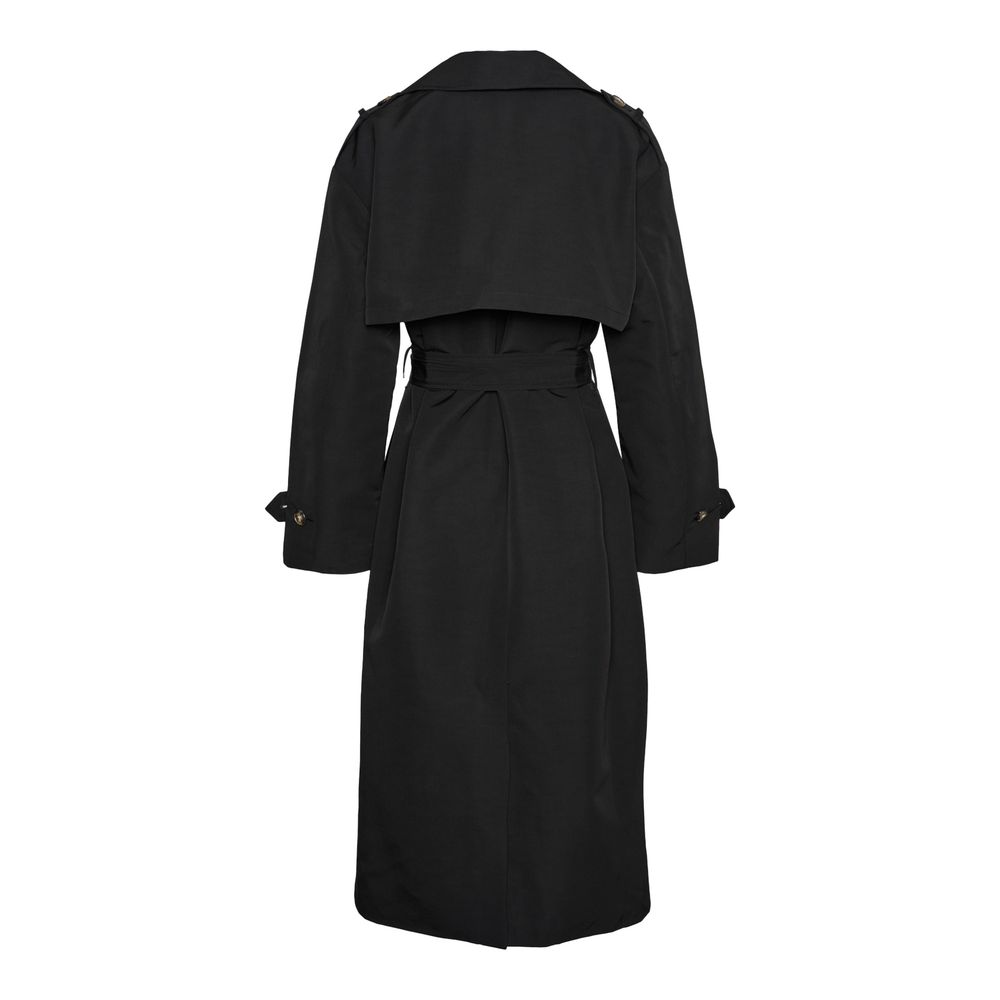 Vero Moda Schwarzer Polyester-Trenchcoat