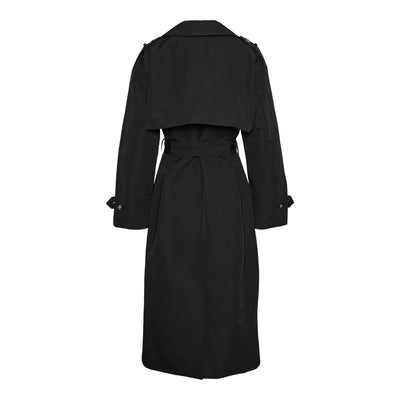 Vero Moda Schwarzer Polyester-Trenchcoat
