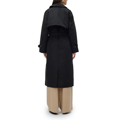Vero Moda Schwarzer Polyester-Trenchcoat