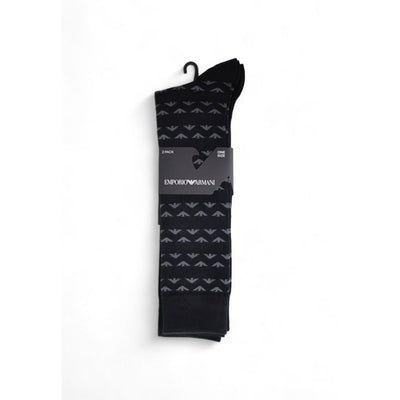 Emporio Armani Underwear Schwarze Baumwollsocke