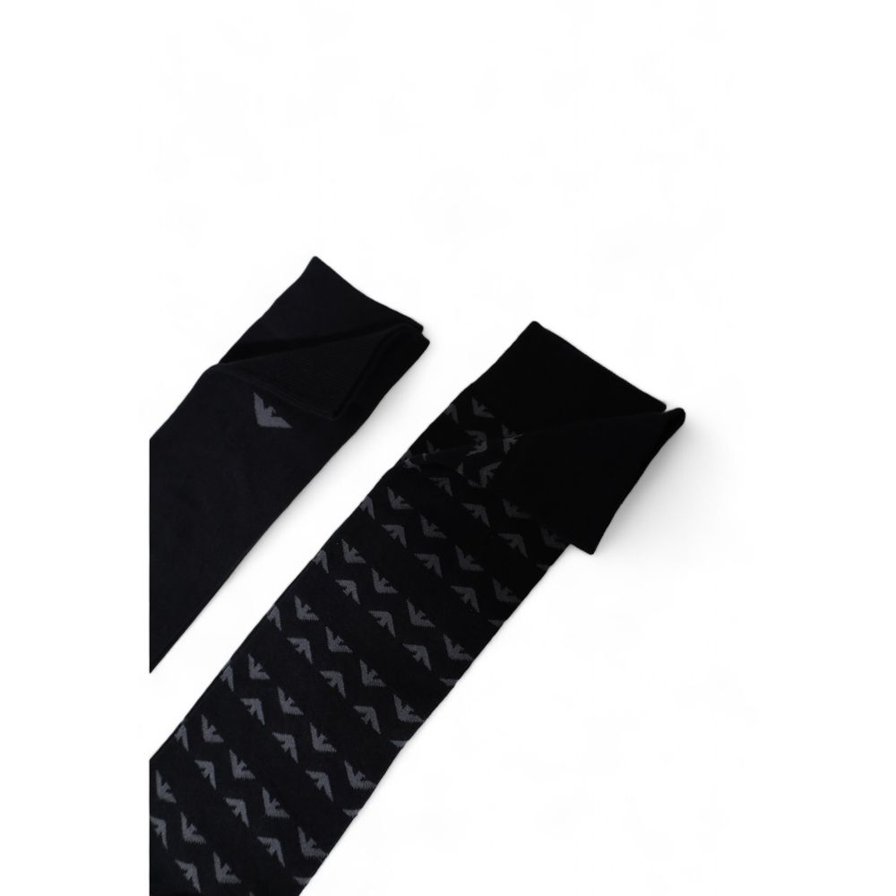 Emporio Armani Underwear Schwarze Baumwollsocke
