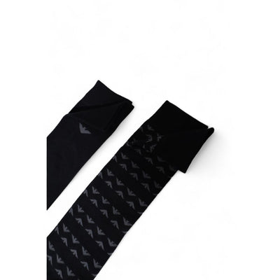 Emporio Armani Underwear Schwarze Baumwollsocke
