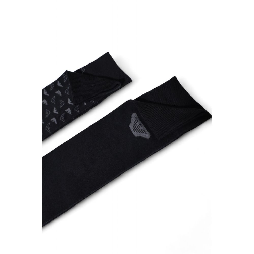 Emporio Armani Underwear Schwarze Baumwollsocke