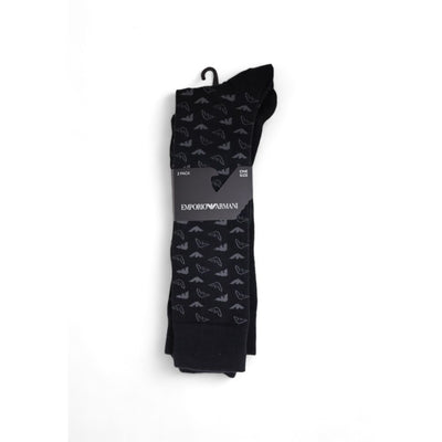 Emporio Armani Underwear Schwarze Baumwollsocke
