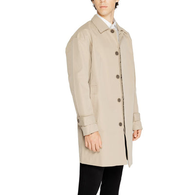 Only & Sons Beigefarbener Polyester-Trenchcoat