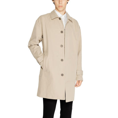 Only & Sons Beigefarbener Polyester-Trenchcoat