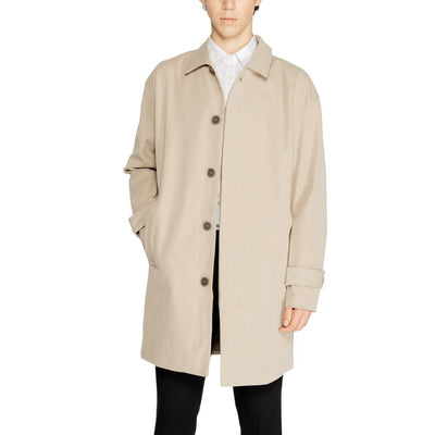 Only & Sons Beigefarbener Polyester-Trenchcoat