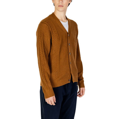 Hamaki-Ho Beigefarbene Polyester-Strickjacke
