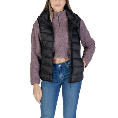 B.Young Schwarze Nylon Sleveless Jacke