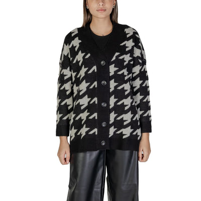 Vero Moda Schwarzer und weißer Marabu Cardigan