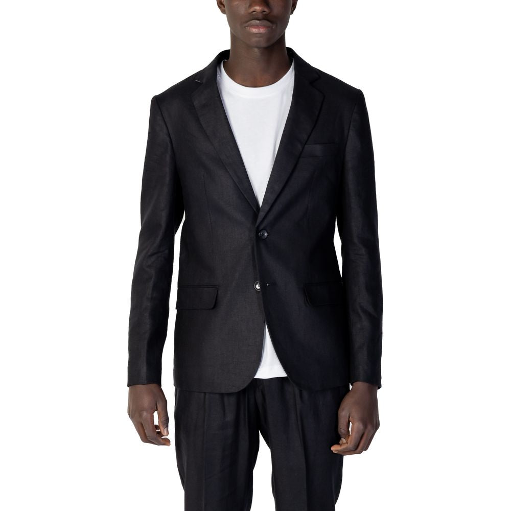 Antony Morato Schwarzer Leinenblazer