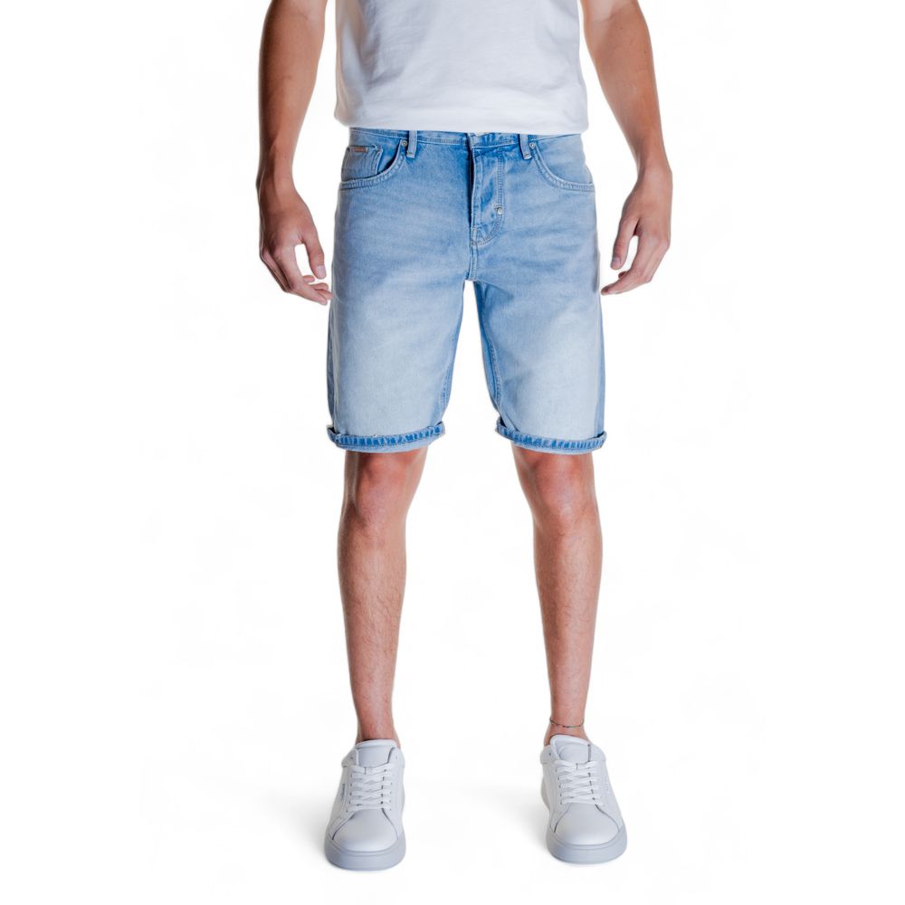 Antony Morato Hellblaue Baumwoll-Bermudas