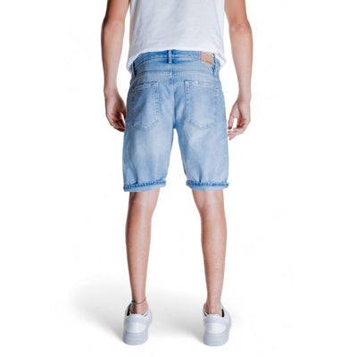 Antony Morato Hellblaue Baumwoll-Bermudas