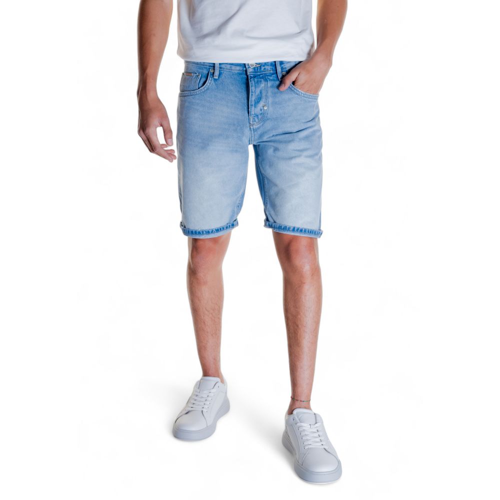 Antony Morato Hellblaue Baumwoll-Bermudas