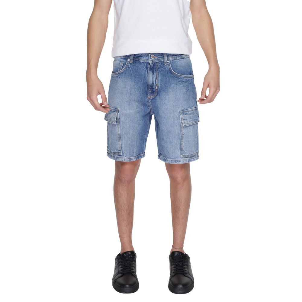 Antony Morato Blaue Baumwoll-Bermudas