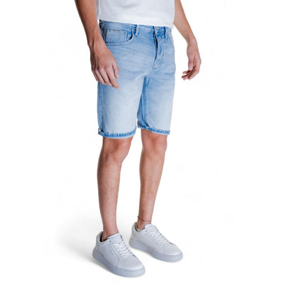Antony Morato Hellblaue Baumwoll-Bermudas