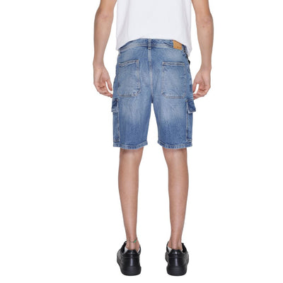 Antony Morato Blaue Baumwoll-Bermudas