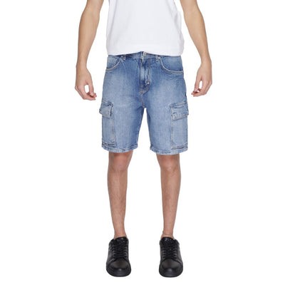 Antony Morato Blaue Baumwoll-Bermudas