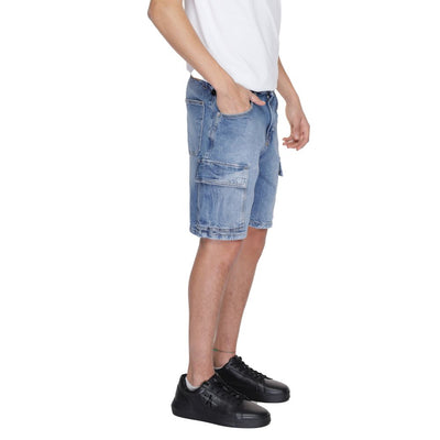 Antony Morato Blaue Baumwoll-Bermudas