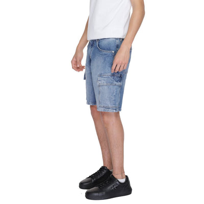 Antony Morato Blaue Baumwoll-Bermudas