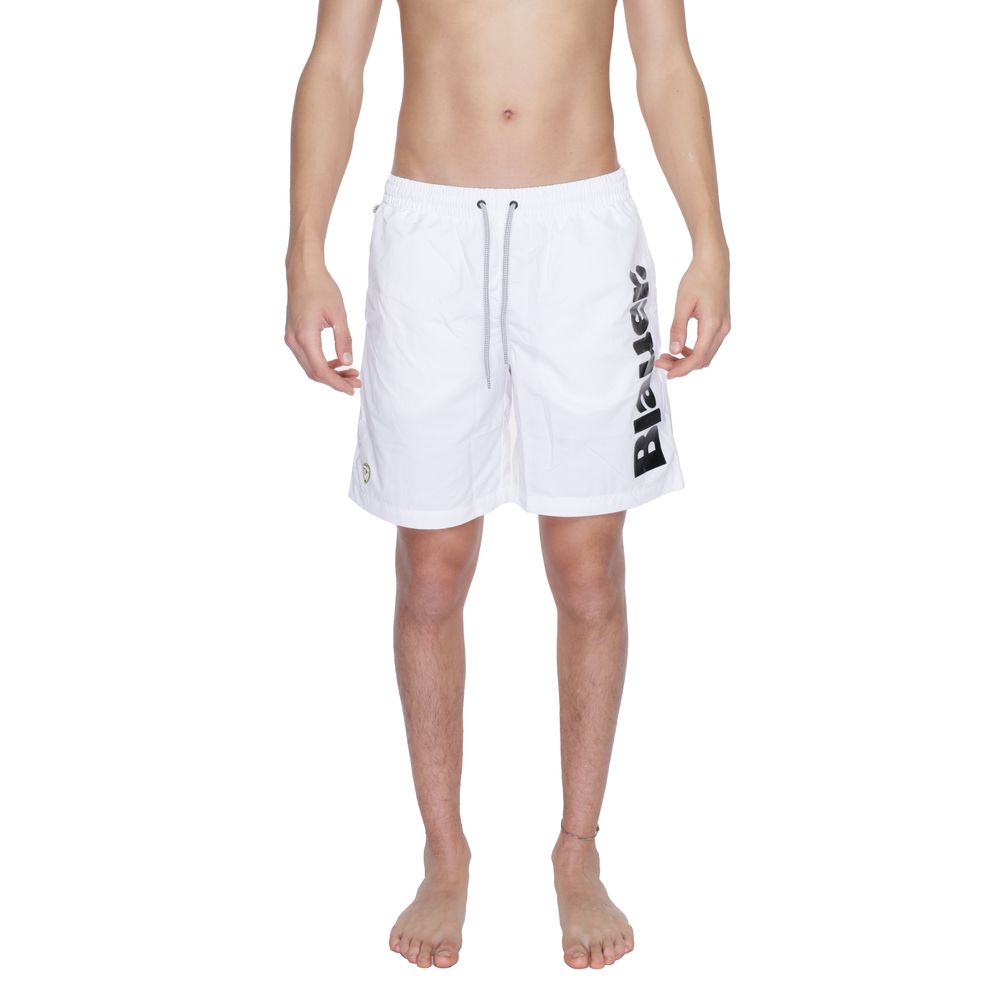 Blauer Weiße Polyamid-Badeshorts