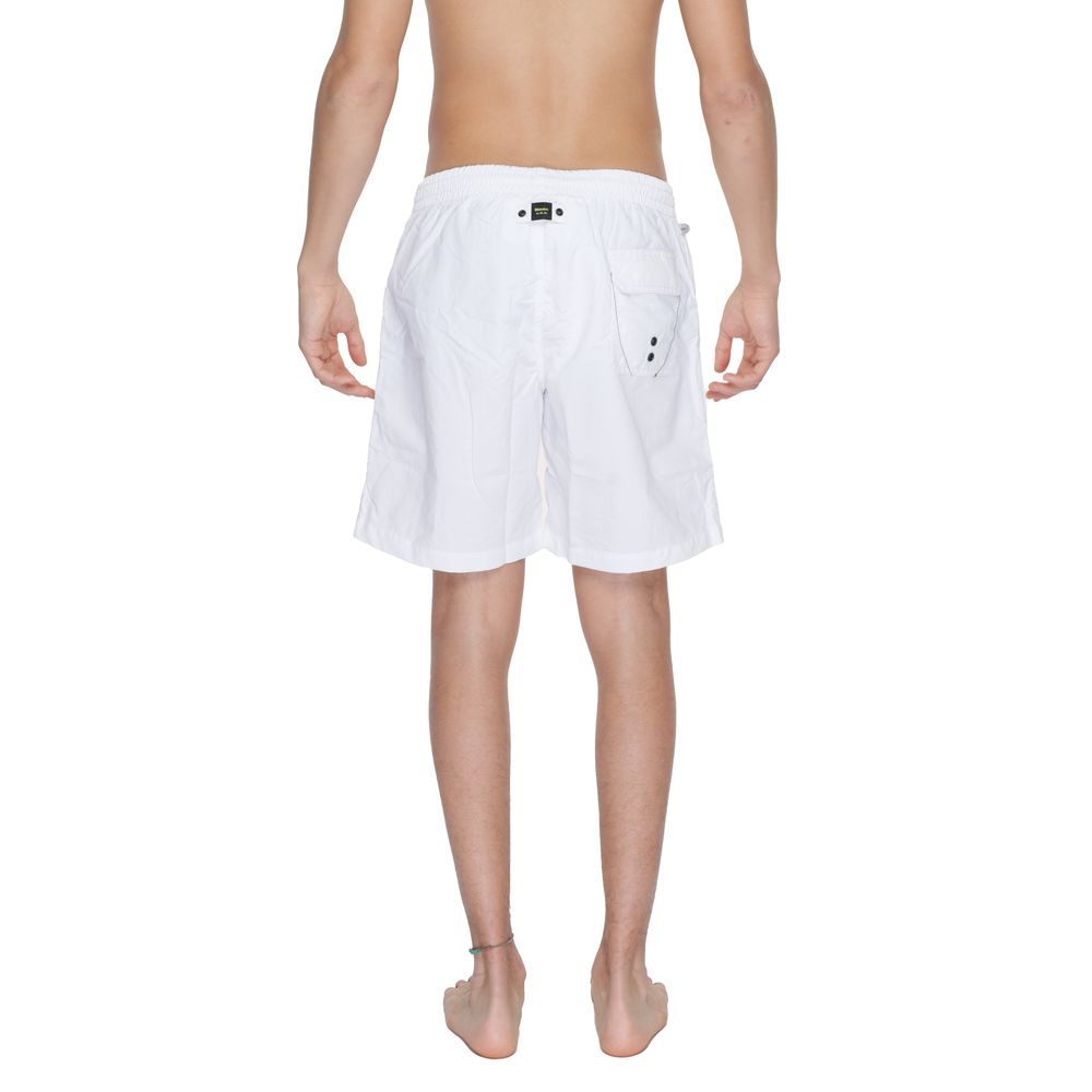 Blauer Weiße Polyamid-Badeshorts