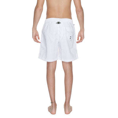 Blauer Weiße Polyamid-Badeshorts