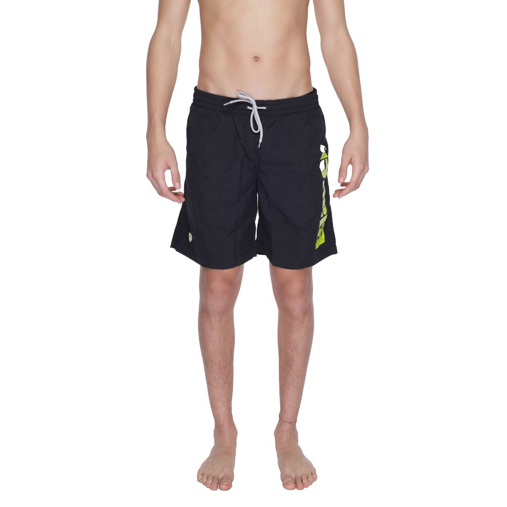 Blauer Schwarze Polyamid-Badeshorts