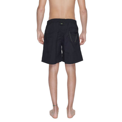 Blauer Schwarze Polyamid-Badeshorts