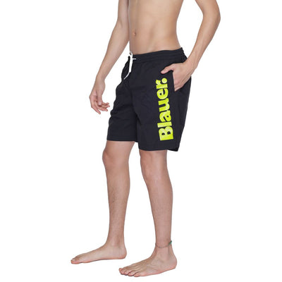 Blauer Schwarze Polyamid-Badeshorts