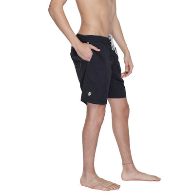 Blauer Schwarze Polyamid-Badeshorts