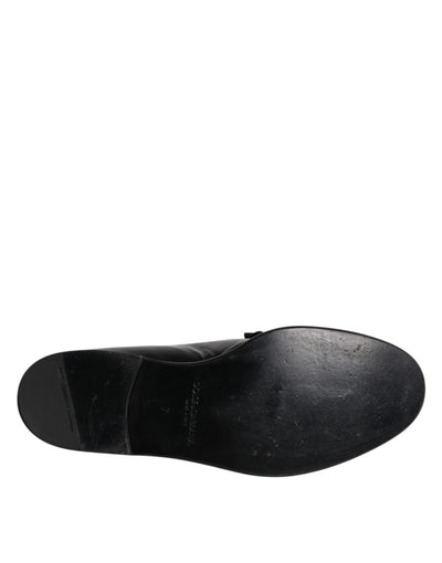 Dolce & Gabbana Schwarzes Leder Loafers Männer Formale Schuhe Kleid