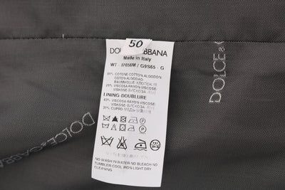 Dolce & Gabbana Graue STAFF Baumwollweste mit Streifen