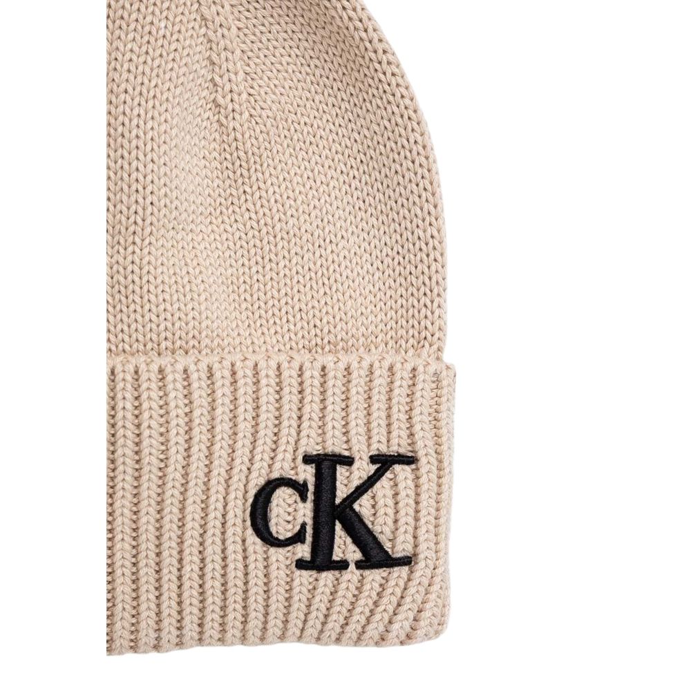 Calvin Klein Beige Baumwolle Kappen Baseballmütze