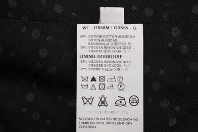 Dolce & Gabbana Graue STAFF Baumwollweste mit Streifen