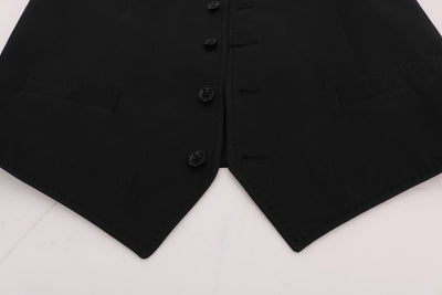 Dolce & Gabbana Schwarze STAFF Baumwollweste