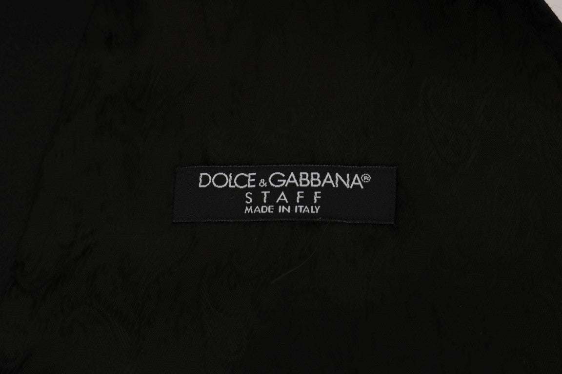 Dolce & Gabbana Schwarze STAFF Baumwollweste