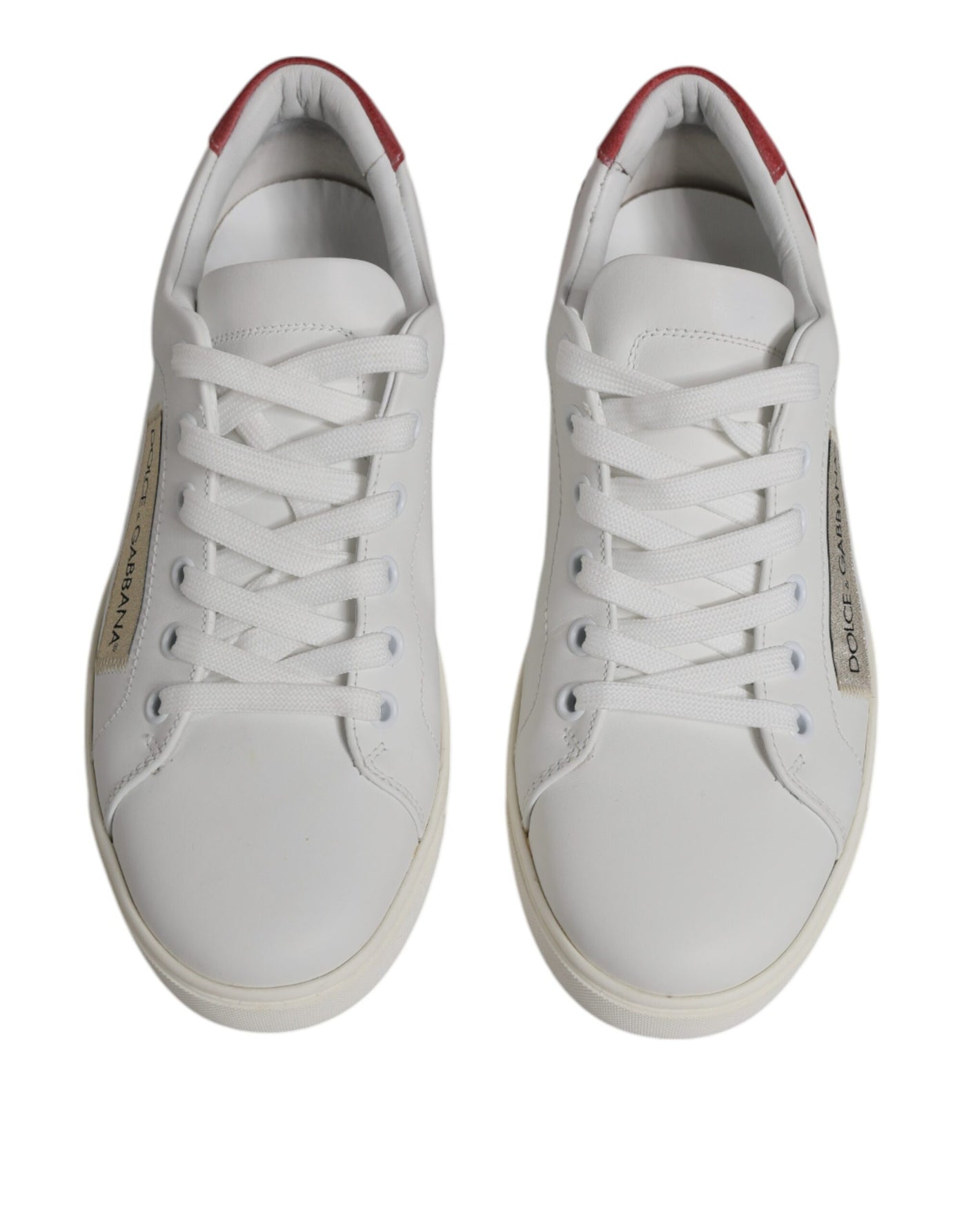 Dolce & Gabbana Weiß London Kalbsleder Turnschuhe Schuhe