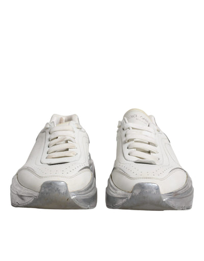 Dolce & Gabbana Weiß Silber Daymaster Low Top Turnschuhe Schuhe
