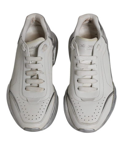 Dolce & Gabbana Weiß Silber Daymaster Low Top Turnschuhe Schuhe