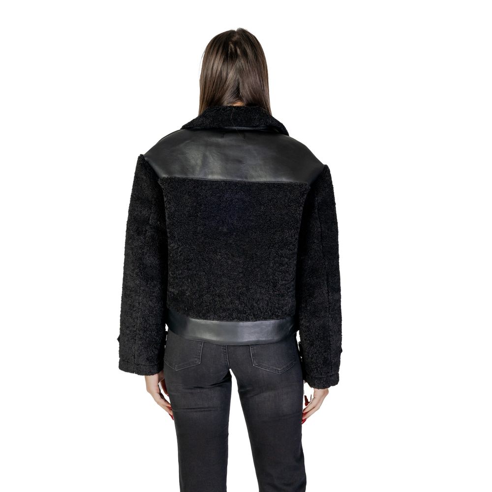 Morgan De Toi Schwarzer Polyester-Mantel