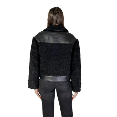 Morgan De Toi Schwarzer Polyester-Mantel
