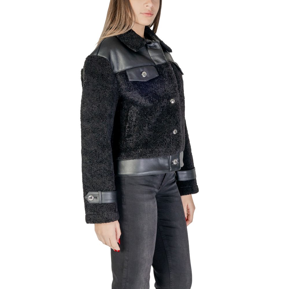 Morgan De Toi Schwarzer Polyester-Mantel