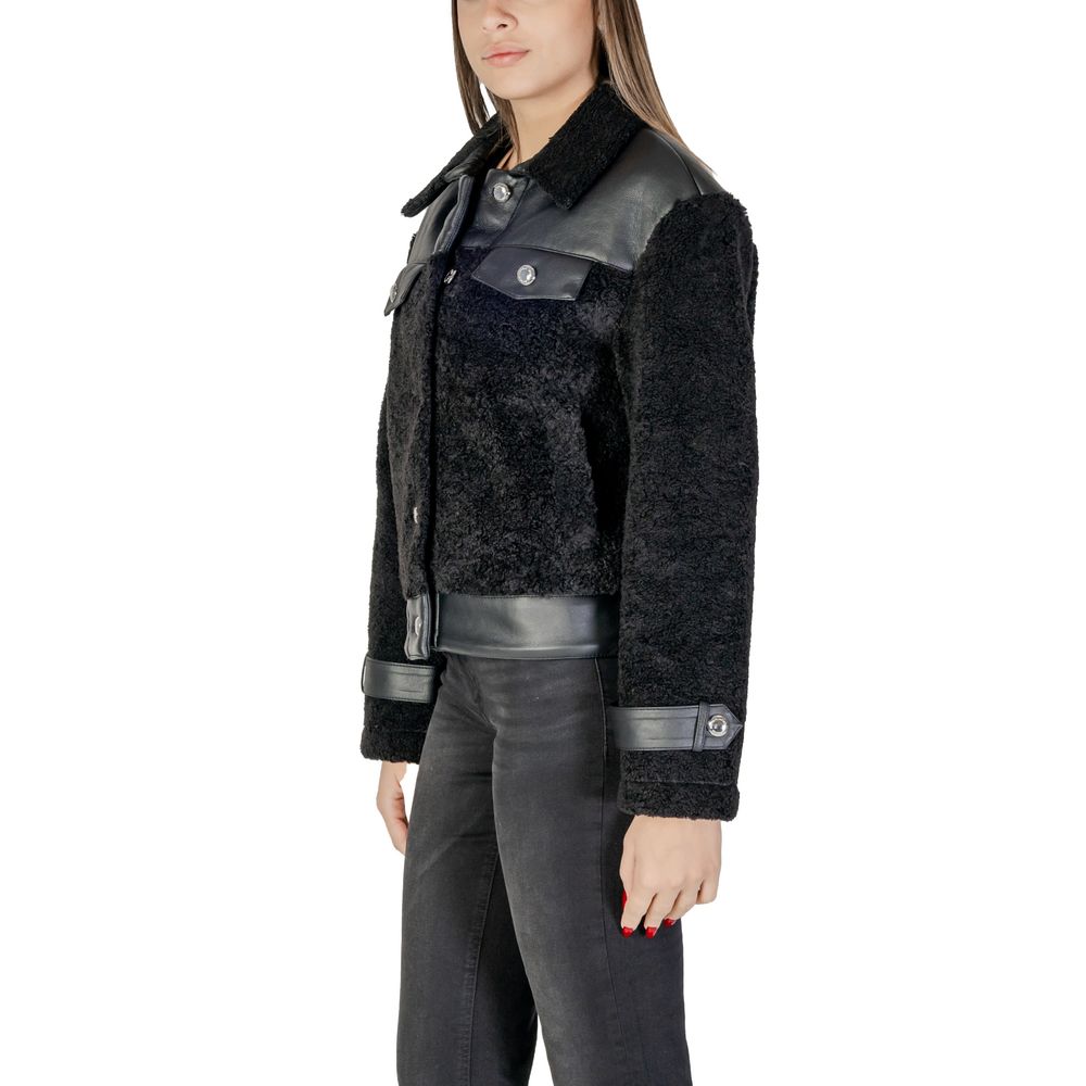 Morgan De Toi Schwarzer Polyester-Mantel